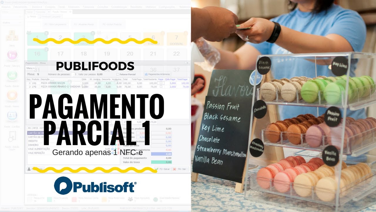 Pagamento Parcial - NFC-e geral (Restaurantes, lanchonetes e similares)