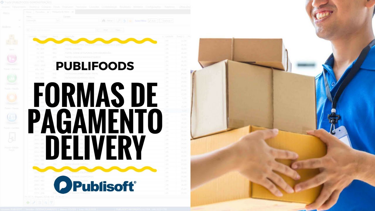 Formas de pagamento - Delivery (Restaurantes, lanchonetes e similares)